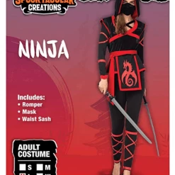 Spooktacular Creations Sexy Darkness Ninja Warrior Costume For Women With Ninja Mask