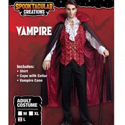 Spooktacular Creations Renaissance Medieval Scary Vampire Cosplay Costume For Men - Adult Adult Costumes