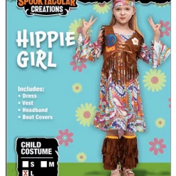 Spooktacular Creations Girl Hippie Cosplay Costume - Child 12 Spooktacular Creations Girl Hippie Cosplay Costume - Child