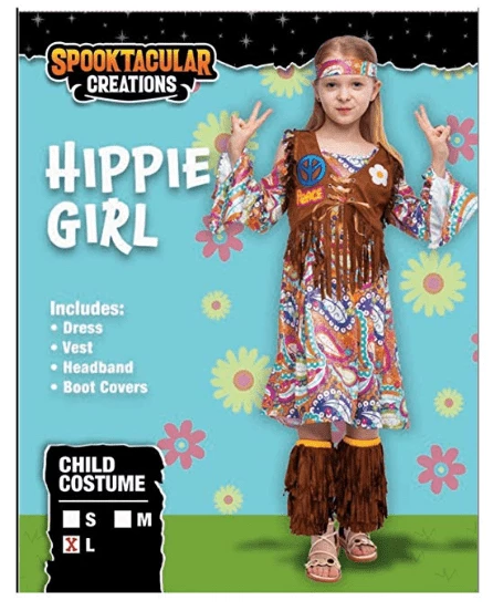 Spooktacular Creations Girl Hippie Cosplay Costume - Child 7 Spooktacular Creations Girl Hippie Cosplay Costume - Child
