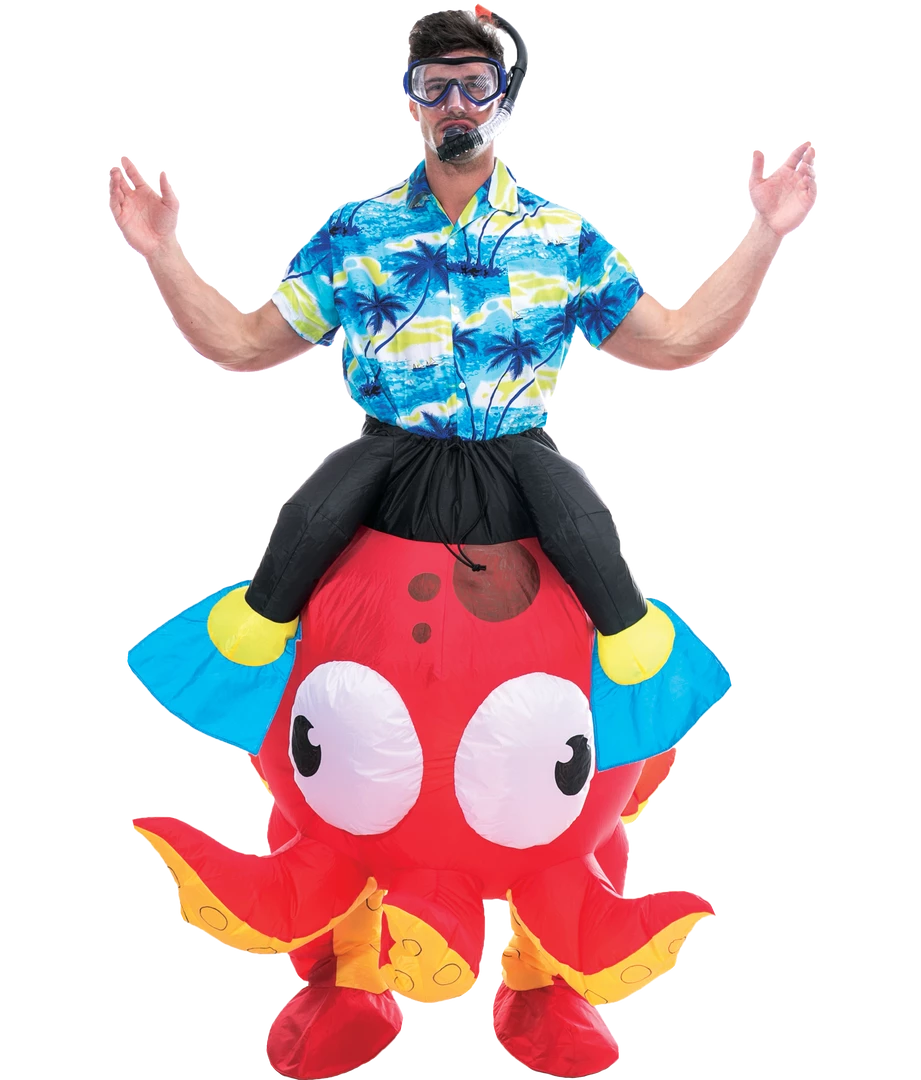Spooktacular Creations Inflatable Ride-On Octopus Costume - Adult Animal Costumes 3 Spooktacular Creations Inflatable Ride-On Octopus Costume - Adult Animal Costumes