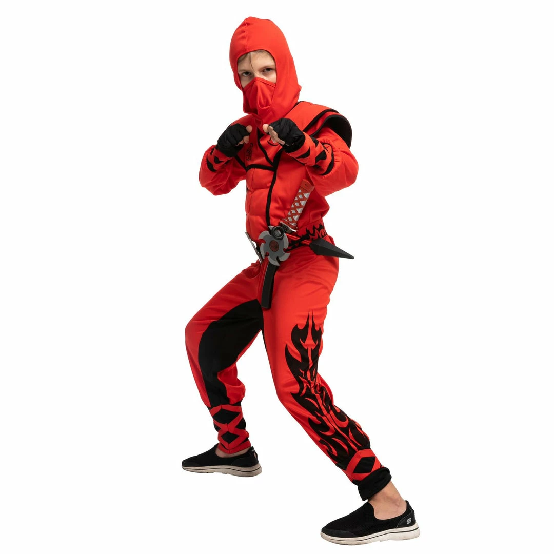 Spooktacular Creations Red Ninja Costume Cosplay - Child Classic Costumes 3 Spooktacular Creations Red Ninja Costume Cosplay - Child Classic Costumes