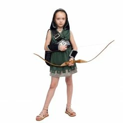 Spooktacular Creations Warrior Night Hooded Huntress Costume For Role Play Tween Girls With Cosplay Accessories Historical Costumes