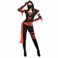 Spooktacular Creations Classic Costumes Women Ninja Long Pants Costume Cosplay