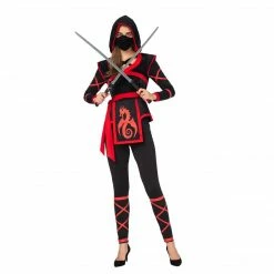 Spooktacular Creations Sexy Darkness Ninja Warrior Costume For Women With Ninja Mask