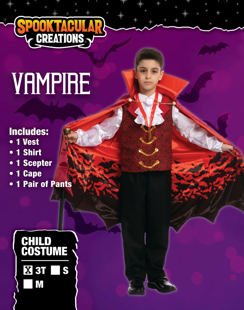 Spooktacular Creations Vampire Costume Cosplay (Red) - Child 5 Spooktacular Creations Vampire Costume Cosplay (Red) - Child