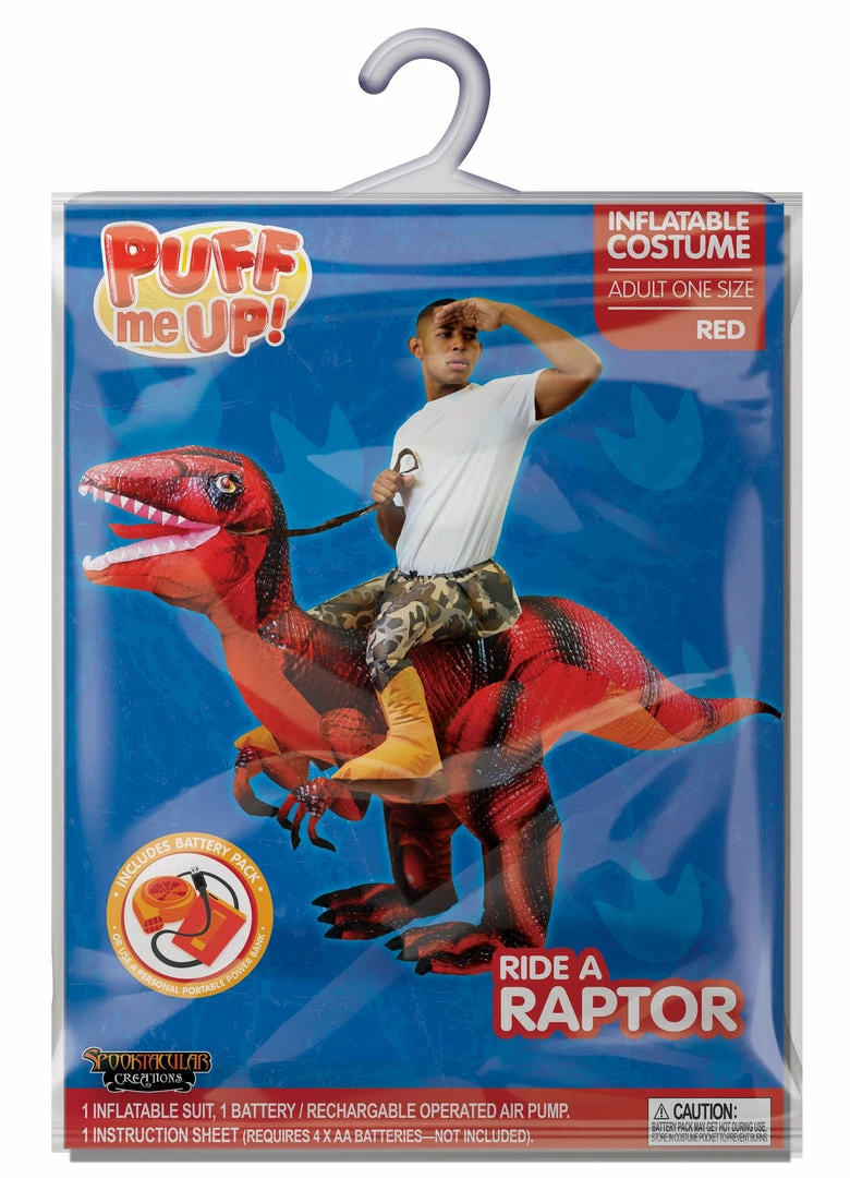 Spooktacular Creations Inflatable Ride-On Red Raptor Costume -Adult Animal Costumes 10 Spooktacular Creations Inflatable Ride-On Red Raptor Costume -Adult Animal Costumes