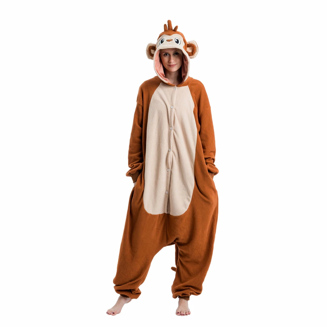 Spooktacular Creations Animal Costumes Monkey Animal Onesies Costume Cosplay - Adult 3 Spooktacular Creations Animal Costumes Monkey Animal Onesies Costume Cosplay - Adult