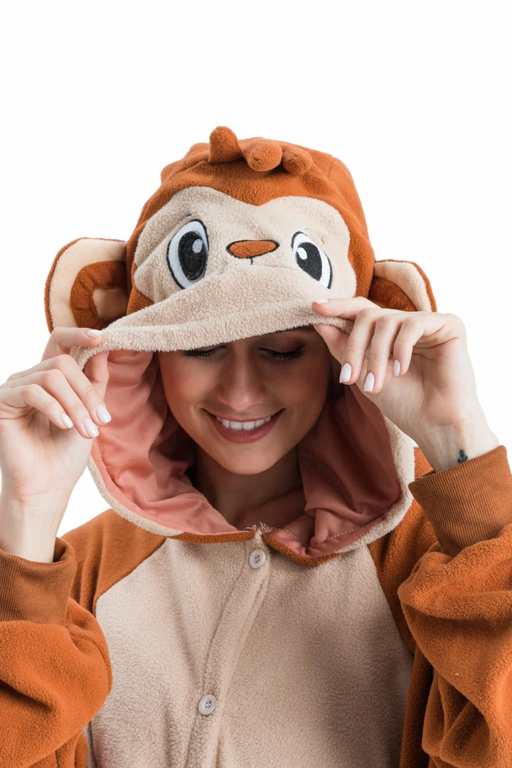 Spooktacular Creations Animal Costumes Monkey Animal Onesies Costume Cosplay - Adult 4 Spooktacular Creations Animal Costumes Monkey Animal Onesies Costume Cosplay - Adult