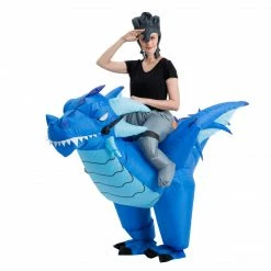 Spooktacular Creations Animal Costumes Inflatable Ride-On Ice Dragon Costume Cosplay