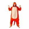Spooktacular Creations Orange Dinosaur Animal Onesie Pajama Costume - Adult