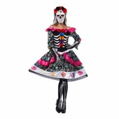 Spooktacular Creations Skeleton/ Day Of The Dead Women's Day The Dead Spanish Costume Set Cosplay