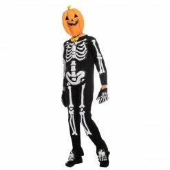 Spooktacular Creations Child Costumes Skeleton Pumpkin Head Costume - Child