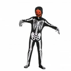 Spooktacular Creations Pumpkin Second Skin Skeleton Costume - Child