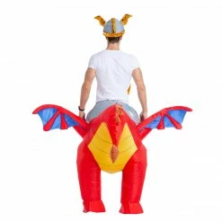 Spooktacular Creations Animal Costumes Inflatable Ride-On Fire Dragon Costume - Adult