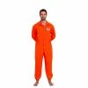Spooktacular Creations Adult Costumes Cosplay Costume Prisoner Jumpsuit Orange Prison Escaped Inmate Jailbird Coverall Costume With Name Tag