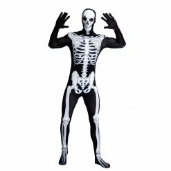 Spooktacular Creations Skeleton Bone Bodysuit - Adult Adult Costumes