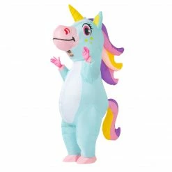 Spooktacular Creations Inflatable Blue Rainbow Unicorn Costume