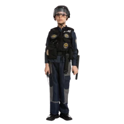 Spooktacular Creations Classic Costumes SWAT Fighter Costume Role Play Cosplay - Child