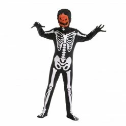 Spooktacular Creations Pumpkin Second Skin Skeleton Costume - Child