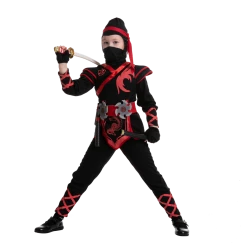 Spooktacular Creations Red Ninja Costume For Girls Cosplay - Child Child Costumes