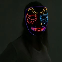 Spooktacular Creations LED Mask Clown Mask Cosplay - Adult Masks 8 Spooktacular Creations LED Mask Clown Mask Cosplay - Adult Masks
