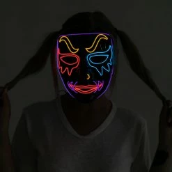 Spooktacular Creations LED Mask Clown Mask Cosplay - Adult Masks 9 Spooktacular Creations LED Mask Clown Mask Cosplay - Adult Masks