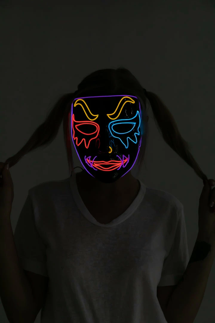 Spooktacular Creations LED Mask Clown Mask Cosplay - Adult Masks 6 Spooktacular Creations LED Mask Clown Mask Cosplay - Adult Masks