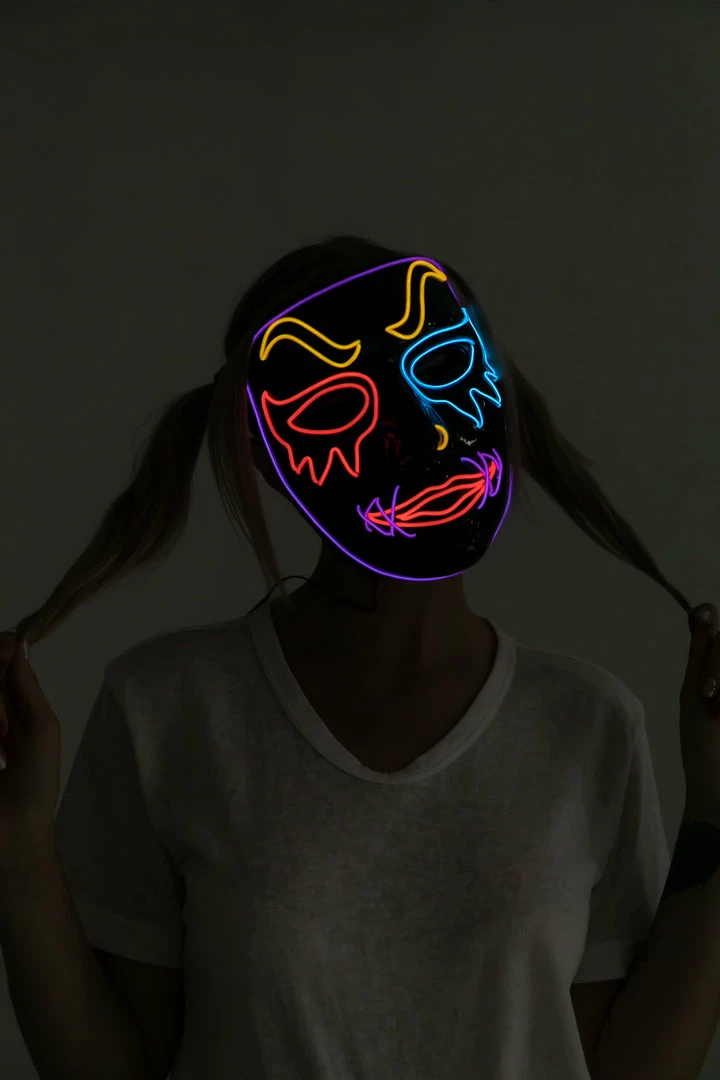 Spooktacular Creations LED Mask Clown Mask Cosplay - Adult Masks 3 Spooktacular Creations LED Mask Clown Mask Cosplay - Adult Masks