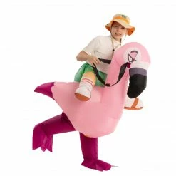 Spooktacular Creations Inflatable Ride-On Flamingo Costume Animal Costumes