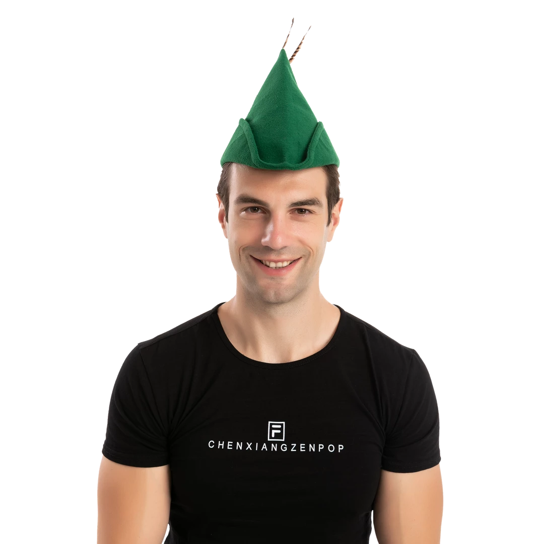 Spooktacular Creations Headwear Felt Robin Hood Hat Cosplay 3 Spooktacular Creations Headwear Felt Robin Hood Hat Cosplay