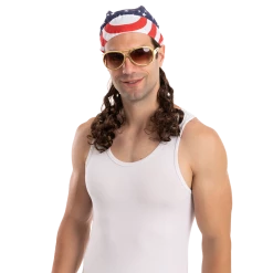 Spooktacular Creations Wigs Men Mullet Wig Cosplay - Adult, 2 Pcs