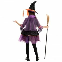Spooktacular Creations Classic Costumes Orange And Purple Witch Cosplay Costume - Child