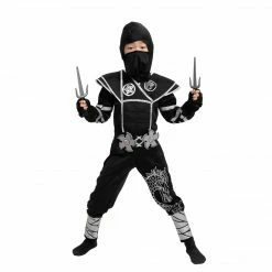 Spooktacular Creations Silver Ninja Costume With Foam Accessories - Child