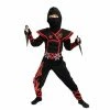 Spooktacular Creations Spooktacular Creation Flame Red Ninja Costume, Unisex Kids Ninja Costume
