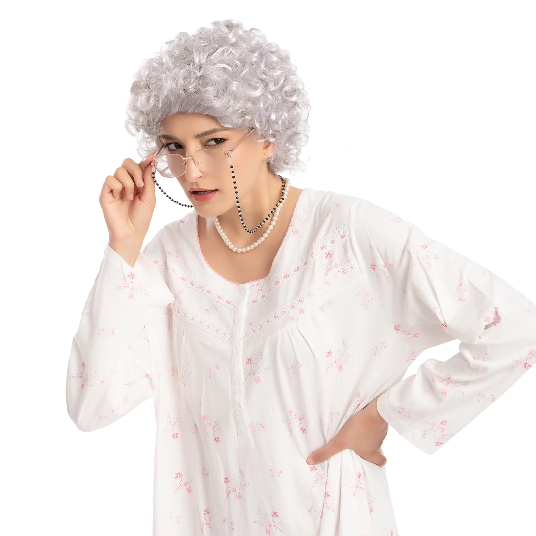 Spooktacular Creations Wigs Female Curly Granny Wig For Cosplay 5 Spooktacular Creations Wigs Female Curly Granny Wig For Cosplay