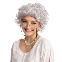 Spooktacular Creations Wigs Female Curly Granny Wig For Cosplay