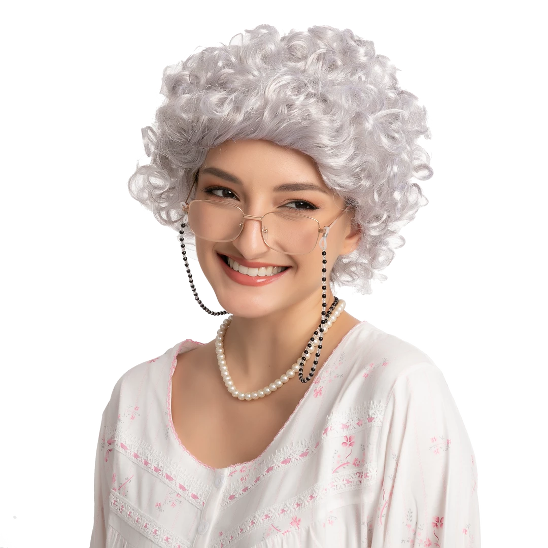 Spooktacular Creations Wigs Female Curly Granny Wig For Cosplay 3 Spooktacular Creations Wigs Female Curly Granny Wig For Cosplay