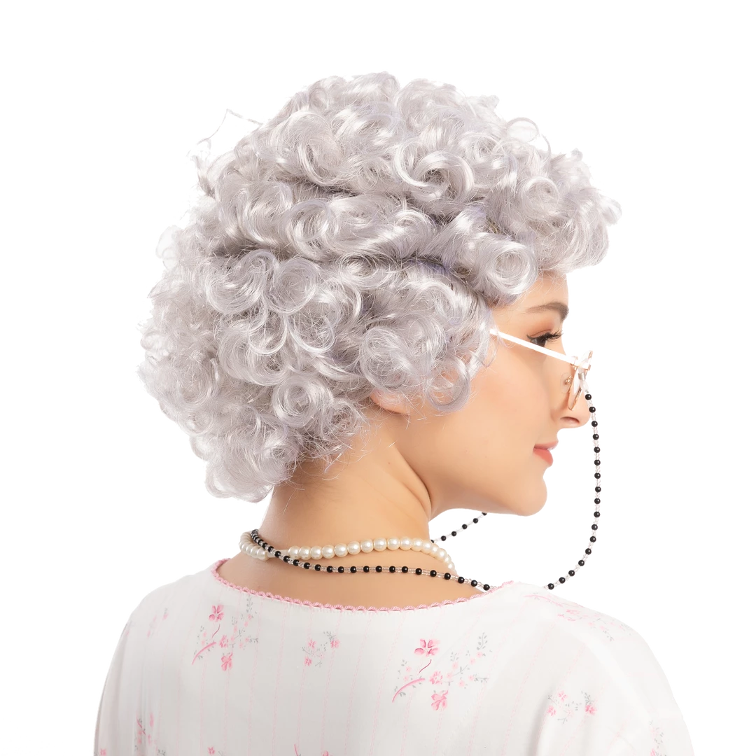 Spooktacular Creations Wigs Female Curly Granny Wig For Cosplay 6 Spooktacular Creations Wigs Female Curly Granny Wig For Cosplay