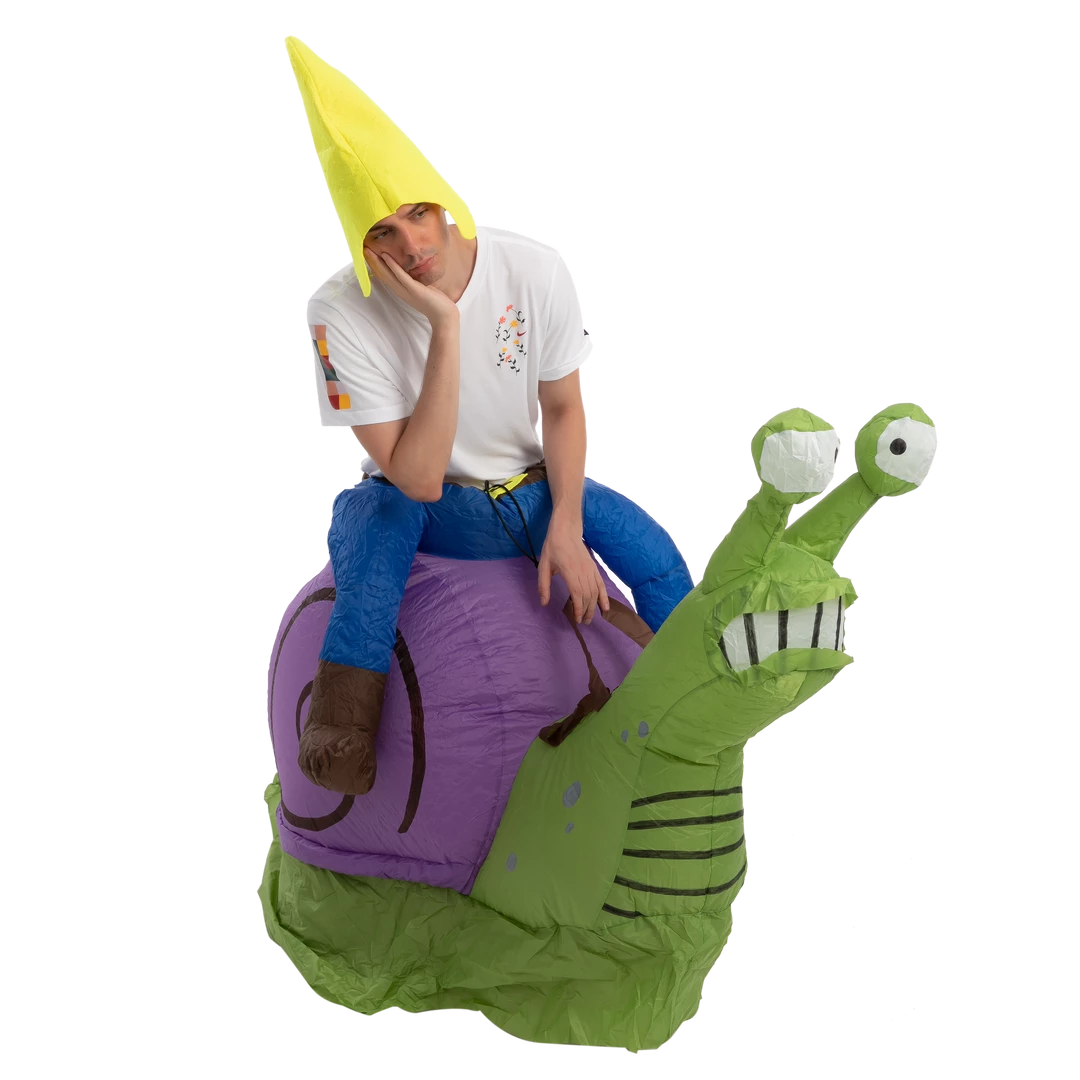 Spooktacular Creations Adult Costumes Gnome Ride-On Snail Inflatable Costume 4 Spooktacular Creations Adult Costumes Gnome Ride-On Snail Inflatable Costume