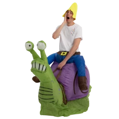 Spooktacular Creations Adult Costumes Gnome Ride-On Snail Inflatable Costume