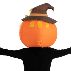 Spooktacular Creations Adult Costumes Pumpkin Bobble Head Inflatable Costume - Adult