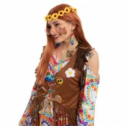 Spooktacular Creations Hippie Wig Set Cosplay Accessaries - Adult