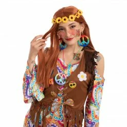 Spooktacular Creations Hippie Wig Set Cosplay Accessaries - Adult