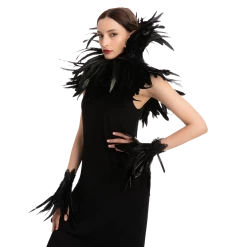 Spooktacular Creations Black Queen Cosplay Accessories With Choker Shawl & Cuff Props