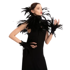 Spooktacular Creations Black Queen Cosplay Accessories With Choker Shawl & Cuff Props 9 Spooktacular Creations Black Queen Cosplay Accessories With Choker Shawl & Cuff Props