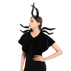 Spooktacular Creations Props Black Queen Cosplay Accessories With Headband & Shawl