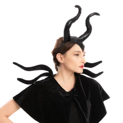 Spooktacular Creations Props Black Queen Cosplay Accessories With Headband & Shawl 9 Spooktacular Creations Props Black Queen Cosplay Accessories With Headband & Shawl