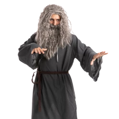 Spooktacular Creations Men Grey Wizard Wig With Beard Cosplay- Adult Wigs