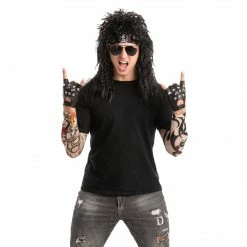 Spooktacular Creations Adult Costumes Rocker Wig Set Role Play Cosplay Kit - Adult